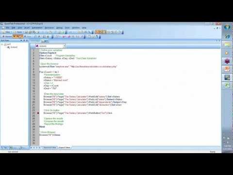 how to define environment variable in qtp