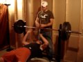 Me, Cory Sly, Benching Pressing 295!!