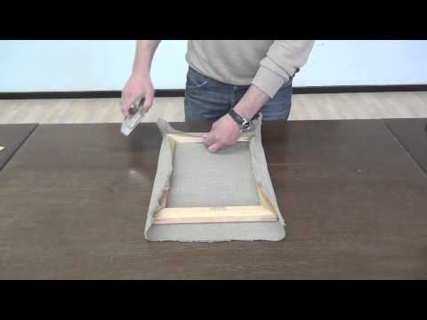 how to fasten fabric to wood