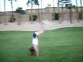 Cheerleader face plant
