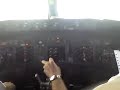 aterrizaje desde la cabina en un boeing 737 aeromexico