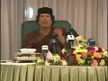 قاء الأخ القائد برؤساء الكنائس في أنحاء الجماهيرية العظمى وسفراء الدول الصديقةأنا أقول حسب ما نؤمن به أن هناك مغالطة كبيرة جدا جدا خاصة في موضوع الديانات، والذى يجري الآن هو عبارة عن تقليد موروث مبني على اجتهادات دنياوية.. مواقف دنياوية.. مصالح دنياوية، الشطار الحذاق استغلوا الدين وكيفوه بالطريقة التي تخدمهم وقدموه إلينا وخلقوا لنا واقعا الآن في الدين ليس من الدين في شيء.