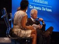 former president bill clinton and microsoft chairman and philanthropist bill gates answer questions about their political futures of their wives, hillary cli...