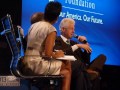 former president bill clinton and microsoft chairman and philanthropist bill gates answer questions about their political futures of their wives, hillary cli...