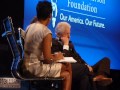 former president bill clinton and microsoft chairman and philanthropist bill gates answer questions about their political futures of their wives, hillary cli...
