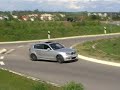 BMW 130i LSD drift in roundabout BMW 130i LSD drift in roundabout