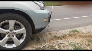 Тест крепления Сферических световозвращающих катафотов SWAREFLEX на дорожных столбиках СТИЛФЛЕКС