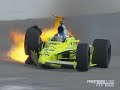 ed carpenter's fiery crash during the indy car series race at chicagoland

credits to the indycar series