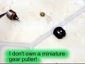 ETRM (Electric Tail Rotor Motor) dissected, showing failure.