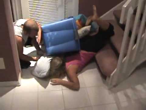 Watch 'Girl falls face first down stairs'