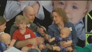 Hawkins family adjusting to life with spontaneous triplets