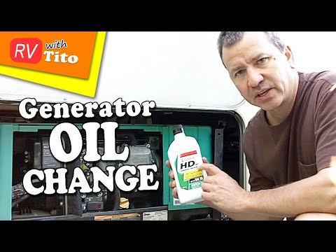 Onan - In this video I show you how to change the oil in your Onan RV generator. For more details go to http://bit.ly/PtjGoS. My Website: http://www.rvwithtito.com ...