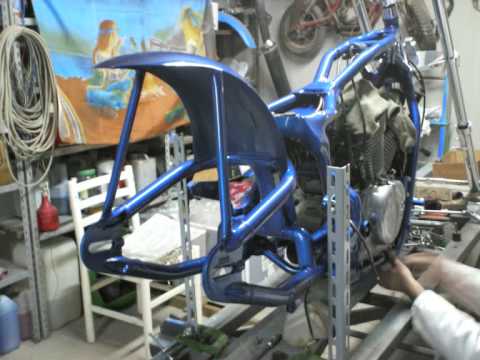 Vt600 - modifica shadow in monoposto, impianto elettrico all'interno del telaio.