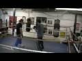 videos de Boxing training - working the mitts (focus pads)