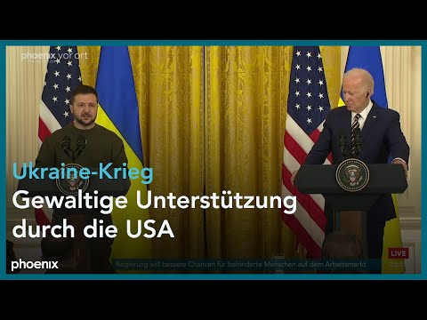 Pressekonferenz von Wolodymyr Selenskyj (Prsident Ukraine) und Joe Biden (Prsident USA) am 21.12.22