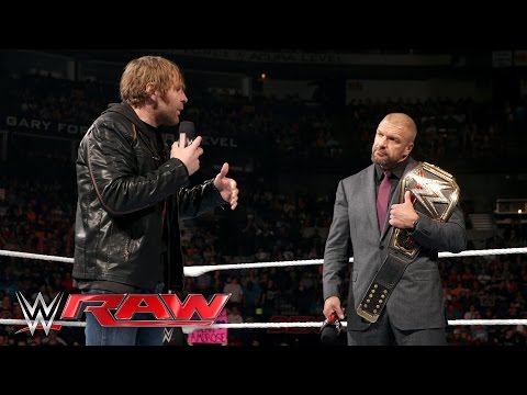Dean Ambrose interrupts Triple H with a bold challenge: Raw, February 29, 2016