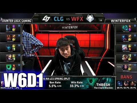 CLG vs Winterfox | S5 NA LCS Spring 2015 Week 6 Day 1 | CLG vs WFX W6D1G5 VOD