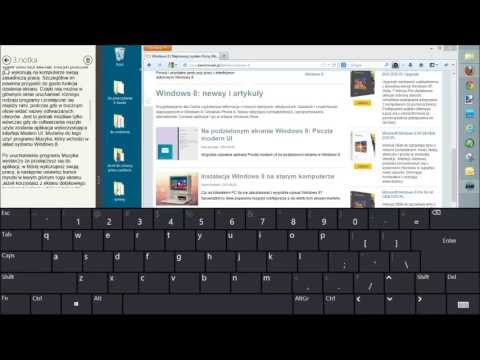 Na podzielonym ekranie Windows 8: Evernote Touch modern UI