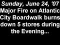 monday june 25, 2007, atlantic city...the remains of 5 stores burnt down in a major fire a day before on sunday june 24, 2007. this is the aftermath.