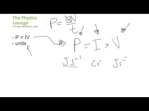 Electrical Power Formula \u2013 The Physics Lounge
