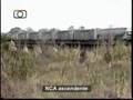 Tren de NCA rumbo a Río Primero cruzando el Río Xanaes