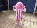 Amy Dancing To Lazytown Bing Bang in Stephanie Costume