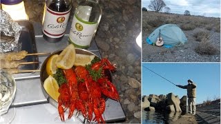 是政・多摩川でソロキャンプ、スウェーデンザリガニ祭りでクリスマスイブ