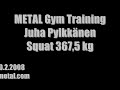 METAL Gym Training, Juha pylkkanen, squat 367,5kg