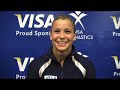 Day 1 Post-Meet Interview with Alicia Sacramone at 2008 Visa