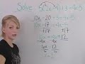 Solve 6 Linear Equations Solve 6 Linear Equations