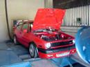 crazy turbo r32 powered mk2 golf  dyno run 