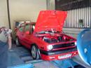 crazy turbo r32 powered mk2 golf  dyno run 