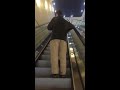 Ruben showing Daniel how he confidently uses the escalators ????