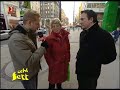 Straßenbefragung über Plastiksackerl vs. Papiersackerl.
