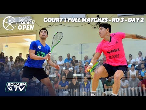 Squash: El Gouna International 2019 - Court 1 - Full Matches - Rd 3 Day 1