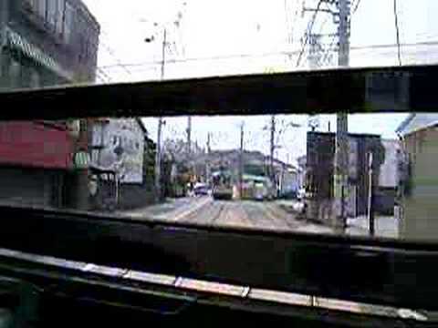 土佐電鉄伊野線 鴨部高町駅近くの手形交換区付近