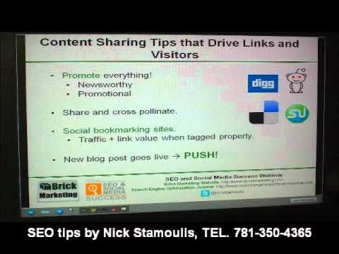 Watch '‪Social Bookmarking Sites Help Promote Your Content‬‏'