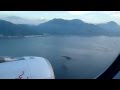Landing at Hong Kong Airport HKG/VHHH, Facing South to 25R