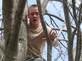 Bear Grylls climbs a tree