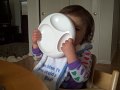 Peek-a-boo with the plate, 11-12-09