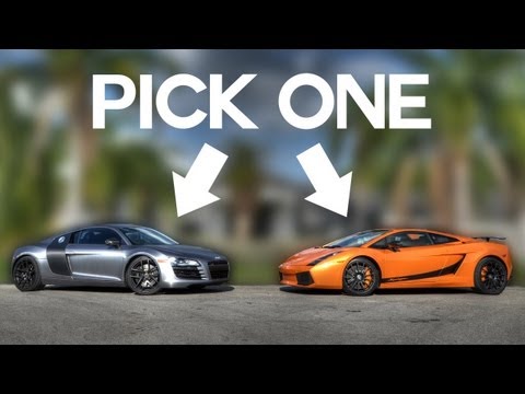 POV: Drive Audi R8 or Lamborghini Gallardo Superleggera?!
