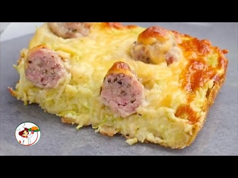 Пирог из кабачков с фрикадельками. Простой и очень вкусный рецепт