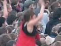 A crowd dancing to Hot Chip (Melt! 2008)