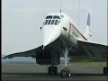 RC Concorde and fighter jet fly-over