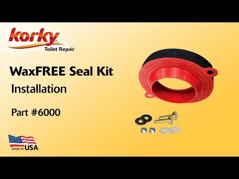 Korky 6000BP WaxFree Toilet Gasket Seal Kit w/ Hardware 
