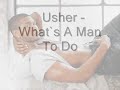 new hot middle/fast rnb by usher 2oo8
 
ohh ohh ohhh oohhh 
ohh ohh ohhh 

yeah 

listen 

i'd be a liar if i told you 
that i didn�t see it comin' 
i'd be more of a liar if i said: 
hey, i didn't want it to be something. 

you deserve much better 
for the love that you have shared 
i know u won`t believe it 
but girl i swear 

that i got love for you, 
big love for you, 
even when i`m trippin', 
the fact remains that you 
will always be my baby, my baby 

but dig the truth, 
baby dig the truth 
i can`t hide my feelings 

especially when the whole world can see 

that my heart is in two different places: 

i got you in my life 
and i wanna do right 
but it�s hard to let it go 

when my love has two different faces 
and i can't break ties 'cause they both look right. 
someone tell me 

what's a man to do 
when he's loving two. 
and he don�t wanna lie 
but he can�t tell the truth 

what's a man to do 
when he's loving two. 
but he can�t keep his heart 
in two different places (in two different places) 

i know you feel it 
'cause you stayed 
there is much more to the story 

but i'd be a fool to say i trust that i�m always gonna love her 

you know that you don't wanna hear 
how i�m livin' on the edge, baby 
so i just say 