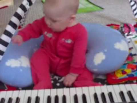 Theo playing the keyboard... NOW with more FEET!