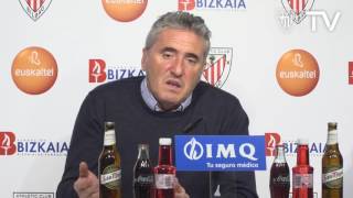 Rueda de prensa previa al derbi de Joseba Agirre