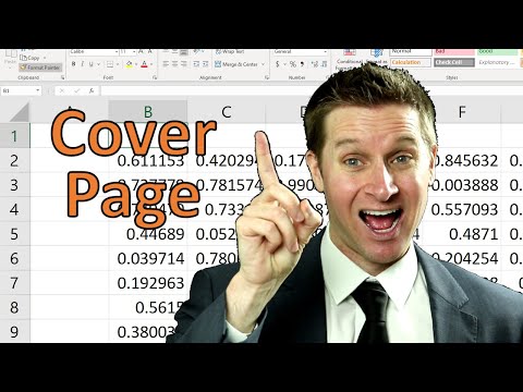 video-linktoworks-How to Create a Cover Page for Your Excel Spreadsheet