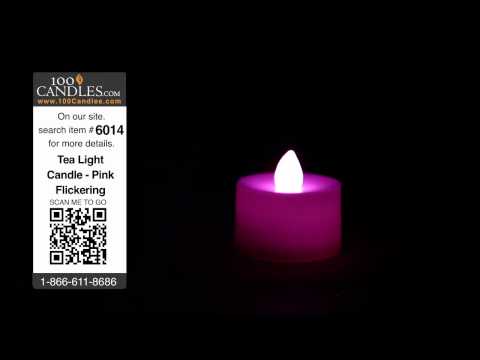 Pink Flickering Battery Operated Tea Lights by intelliFLAME